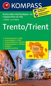 Abbildung von: KOMPASS Stadtplan Trento /Trient 1:10.000 - KOMPASS-Karten
