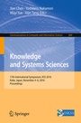 Cover: Knowledge and Systems Sciences - Springer