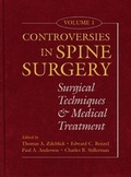 Cover: Controversies in Spine Surgery, Volume 1 - Thieme Publishers