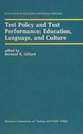 Cover: Test Policy and Test Performance: Education, Language, and Culture - Springer