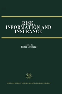 Enlarge image Cover: Risk, Information and Insurance - Kluwer Academic Publishers