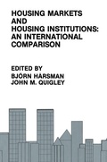 Cover: Housing Markets and Housing Institutions: An International Comparison - Kluwer Academic Publishers