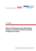 Cover: Effect of Si Alloying on the Self-healing Kinetics of Cr₂AlC and Phase Formation of Nb₂AlC Thin Films - Shaker