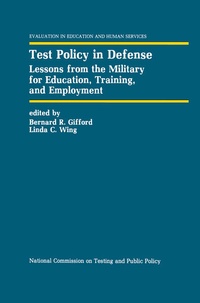Enlarge image Cover: Test Policy in Defense - Kluwer Academic Publishers
