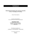 Cover: Reducing Response Burden in the American Community Survey - National Academies Press