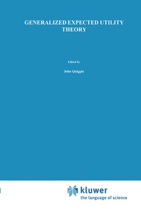 Enlarge image Cover: Generalized Expected Utility Theory - Springer
