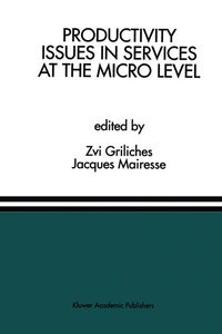 Enlarge image Cover: Productivity Issues in Services at the Micro Level - Springer