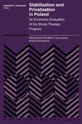 Cover: Stabilization and Privatization in Poland - Springer