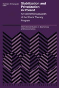 Cover: Stabilization and Privatization in Poland - Springer