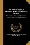 Cover: The Book of Rules of Tyconius Newly Edited From the Mss. - Wentworth Press