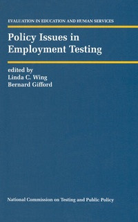 Enlarge image Cover: Policy Issues in Employment Testing - Springer