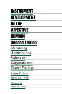 Enlarge image Cover: Instrument Development in the Affective Domain - Springer
