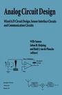 Cover: Analog Circuit Design - Springer