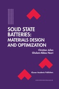 Cover: Solid State Batteries: Materials Design and Optimization - Springer