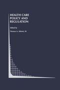 Cover: Health Care Policy and Regulation - Springer