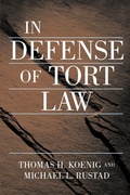 Cover: In Defense of Tort Law - New York University Press