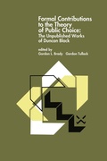 Cover: Formal Contributions to the Theory of Public Choice - Kluwer Academic Publishers