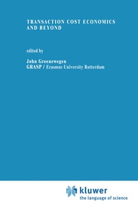 Enlarge image Cover: Transaction Cost Economics and Beyond - Springer