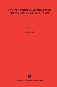 Enlarge image Cover: An Operational Approach to Policy Analysis: The Craft - Springer