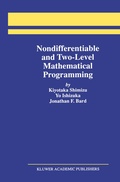 Cover: Nondifferentiable and Two-Level Mathematical Programming - Springer