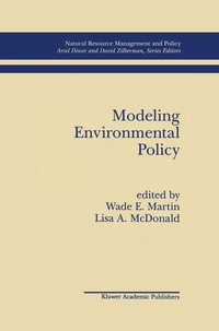 Enlarge image Cover: Modeling Environmental Policy - Kluwer Academic Publishers
