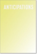 Cover: Anticipations - JRP Editions SA