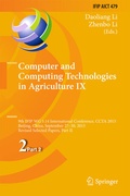 Cover: Computer and Computing Technologies in Agriculture IX - Springer