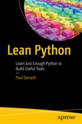 Cover: Lean Python - APress