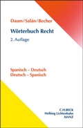 Cover: W&ouml;rterbuch Recht Spanisch - Deutsch Deutsch - Spanisch - Manz