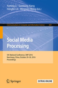 Enlarge image Cover: Social Media Processing - Springer
