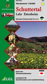 Abbildung von: Wanderkarte 1:35000 Schuttertal - Landesamt für Geoinformation und Landentwicklung Baden-Württemberg (LGL)