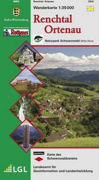 Abbildung von: Wanderkarte 1:35000 Renchtal Ortenau - Landesamt für Geoinformation und Landentwicklung Baden-Württemberg (LGL)