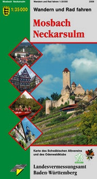 Abbildung von: Wanderkarte 1:35000 Mosbach Neckarsulm - Landesamt für Geoinformation und Landentwicklung Baden-Württemberg (LGL)
