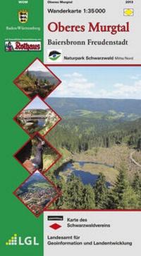 Abbildung von: Wanderkarte 1:35000 Oberes Murgtal - Landesamt für Geoinformation und Landentwicklung Baden-Württemberg (LGL)
