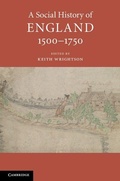 Cover: A Social History of England, 1500-1750 - Cambridge University Press