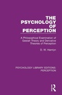 Cover: The Psychology of Perception - Routledge