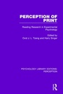 Cover: Perception of Print - Routledge