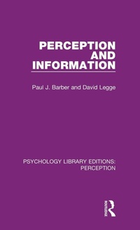 Enlarge image Cover: Perception and Information - Routledge