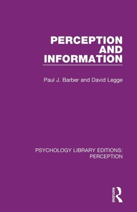 Enlarge image Cover: Perception and Information - Routledge