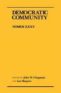 Cover: Democratic Community - New York University Press