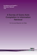 Cover: A Survey of Query Auto Completion in Information Retrieval - now publishers Inc
