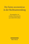 Cover: Der homo oeconomicus in der Rechtsanwendung - Mohr Siebeck