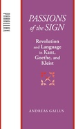 Cover: Passions of the Sign - Johns Hopkins University Press