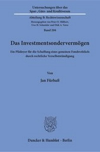 Abbildung von: Das Investmentsondervermögen. - Duncker & Humblot