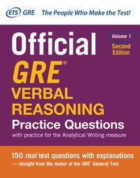 Enlarge image Cover: Official GRE Verbal Reasoning Practice Questions, Second Edition, Volume 1 - McGraw-Hill Education