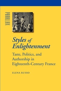 Enlarge image Cover: Styles of Enlightenment - Johns Hopkins University Press