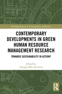 Enlarge image Cover: Contemporary Developments in Green Human Resource Management Research - Routledge