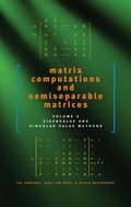 Cover: Matrix Computations and Semiseparable Matrices - Johns Hopkins University Press