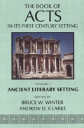 Cover: The Book of Acts in its Ancient Literary Setting - William B Eerdmans Publishing Co