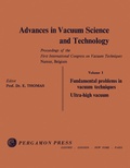 Cover: Fundamental Problems in Vacuum Techniques Ultra-High Vacuum - Elsevier